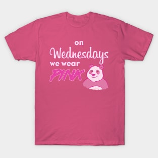 on wednesdays we wear pink (panda) T-Shirt